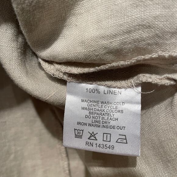 Simply NY 100% Linen Embroidered Tunic | Sequin Trim, Boho Resort Wear, XL New - Picture 7 of 9